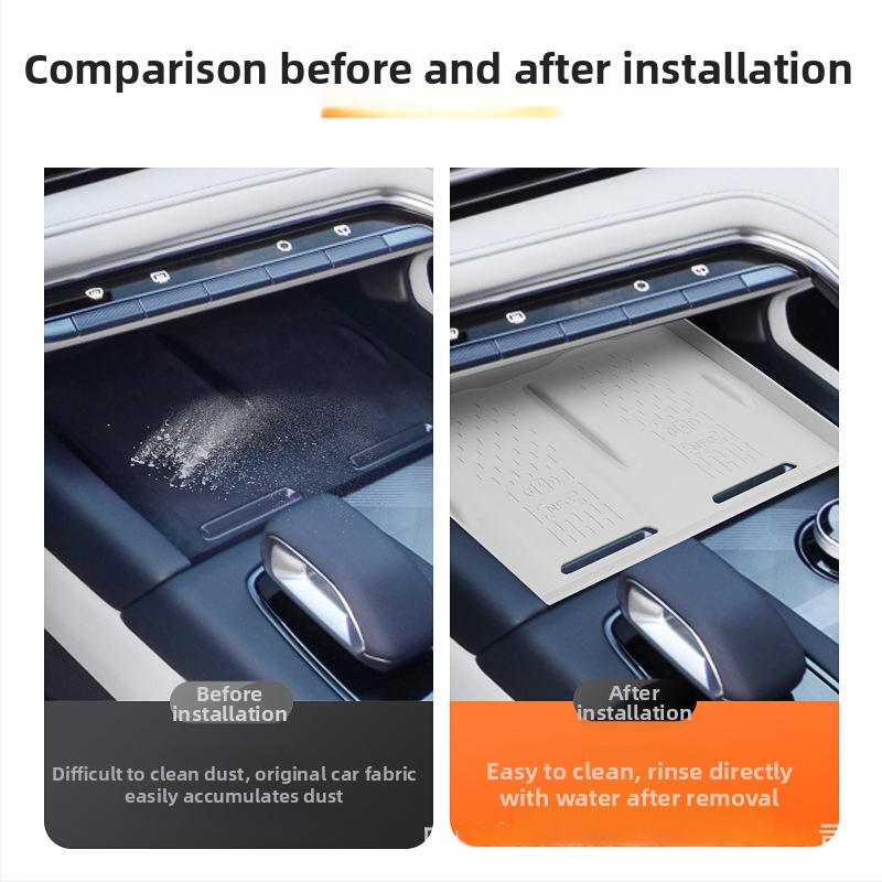 Mangniu силиконова безжична подложка за зареждане – антихлъзгащ защитен под за автомобилен интериор, модел Extreme Krypton 001, съвместима с 26 модела Zeekr 001