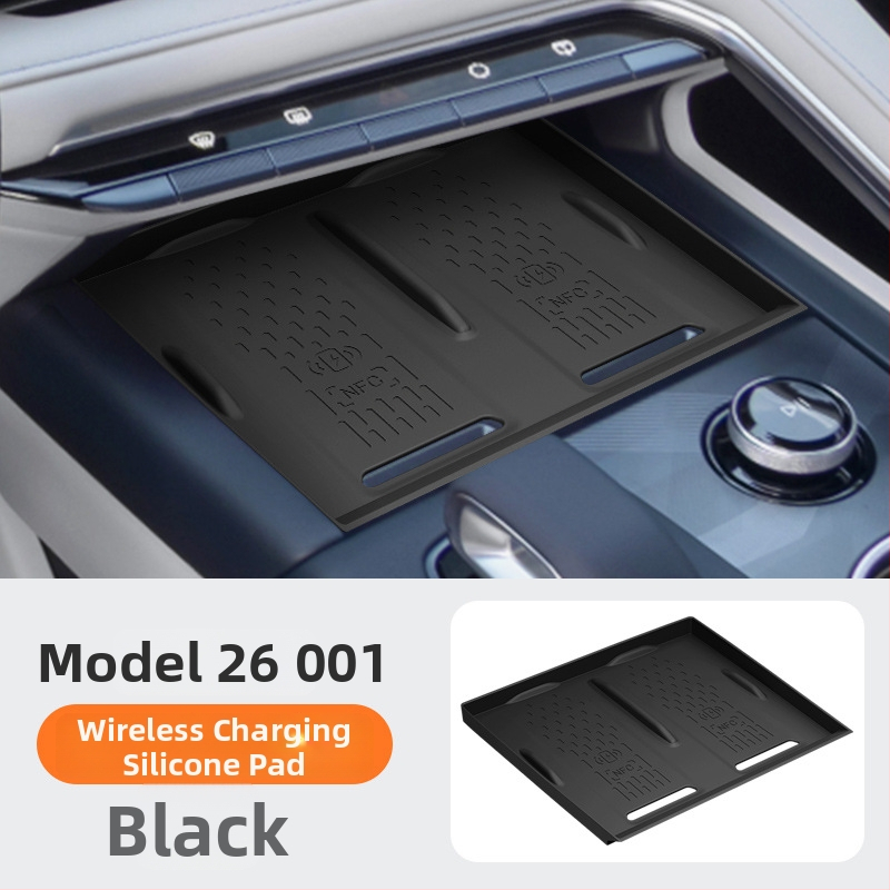 Mangniu силиконова безжична подложка за зареждане – антихлъзгащ защитен под за автомобилен интериор, модел Extreme Krypton 001, съвместима с 26 модела Zeekr 001