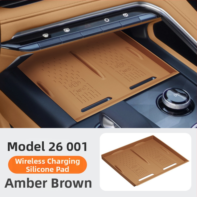 Mangniu силиконова безжична подложка за зареждане – антихлъзгащ защитен под за автомобилен интериор, модел Extreme Krypton 001, съвместима с 26 модела Zeekr 001