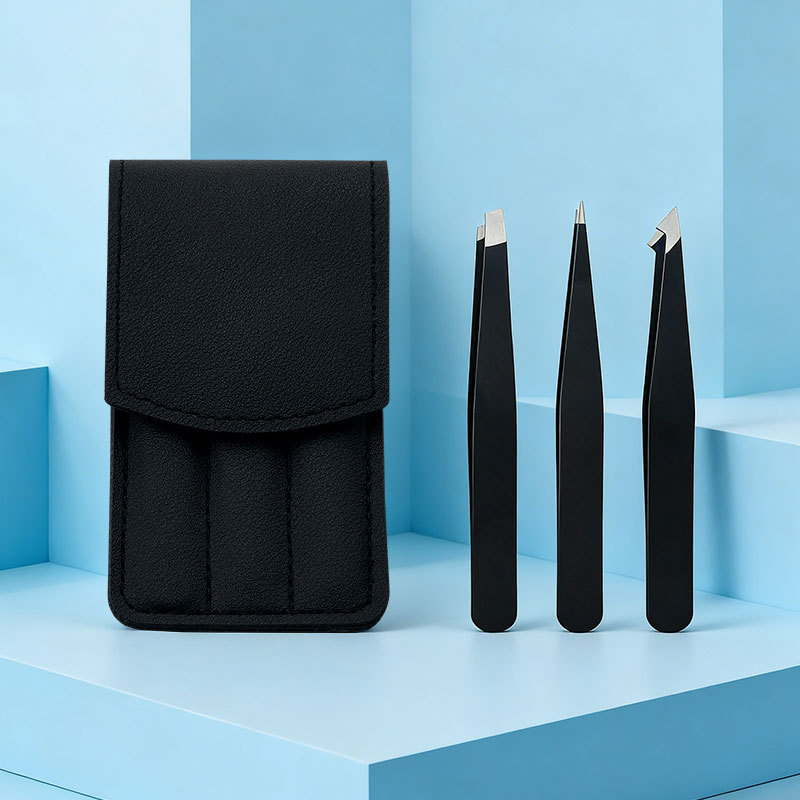 Tongfei комплект за оформяне на вежди от неръждаема стомана с щипка за вежди 14G, пинсета и ножици