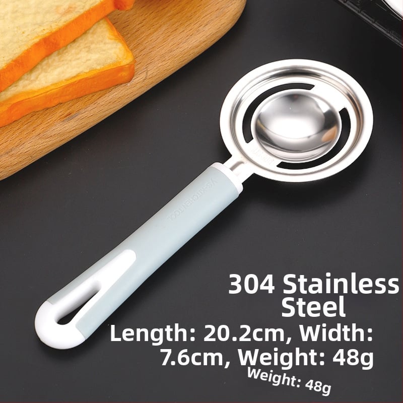 Bătător de ouă din oțel inoxidabil 304, separator pentru albușuri, lingură strecurătoare, multifuncțional