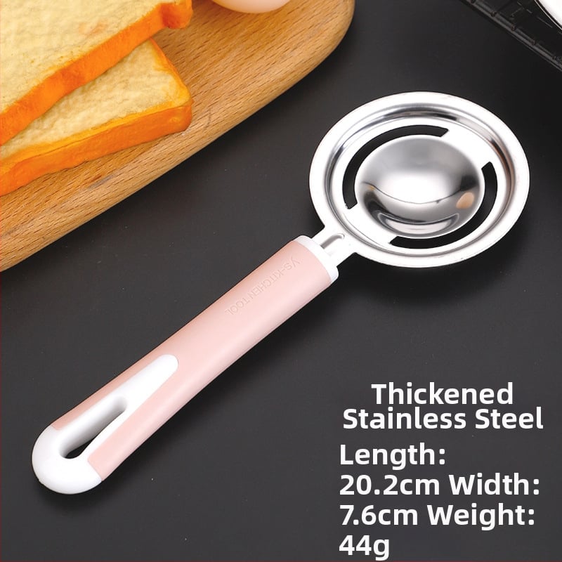 Bătător de ouă din oțel inoxidabil 304, separator pentru albușuri, lingură strecurătoare, multifuncțional
