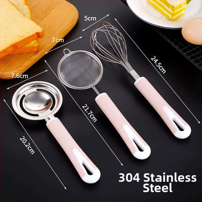 Bătător de ouă din oțel inoxidabil 304, separator pentru albușuri, lingură strecurătoare, multifuncțional