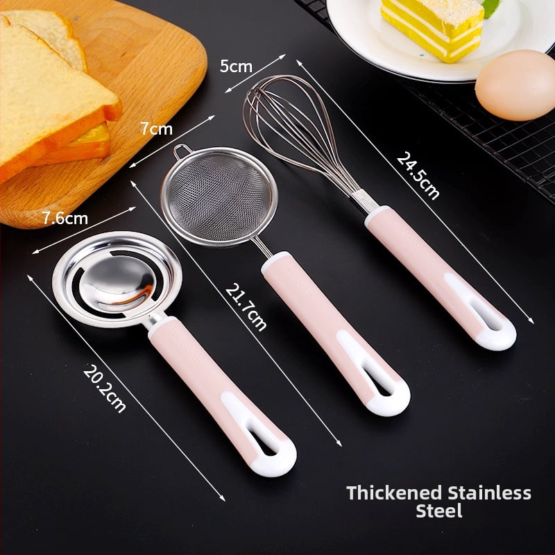 Bătător de ouă din oțel inoxidabil 304, separator pentru albușuri, lingură strecurătoare, multifuncțional