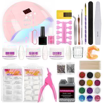 Σετ εργαλείων μανικιούρ με λαμπτήρα στεγνωτήρα 36W, καθαρό βάρος 800 g, 25 σετ ανά συσκευασία, OEM