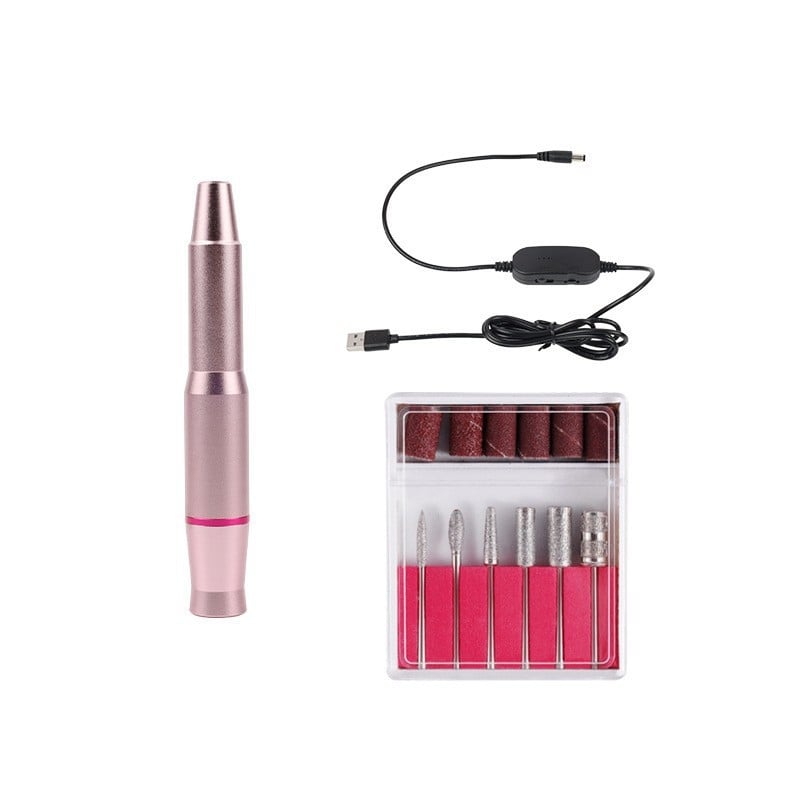 ND-02 Ηλεκτρικός γυαλιστήρας νυχιών, σετ εργαλείων γυαλίσματος νυχιών, πλαστικό και ανοξείδωτο ατσάλι, 200 g