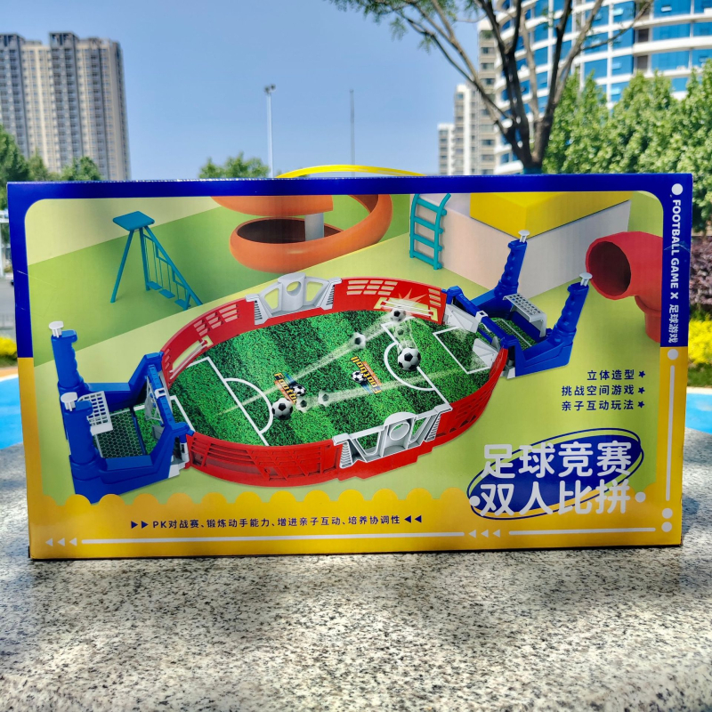 Stolni nogomet s dvostrukom arenom (plastičan, 4–6 godina, koordinacija ruka-oko, komunikacija roditelj-dijete)