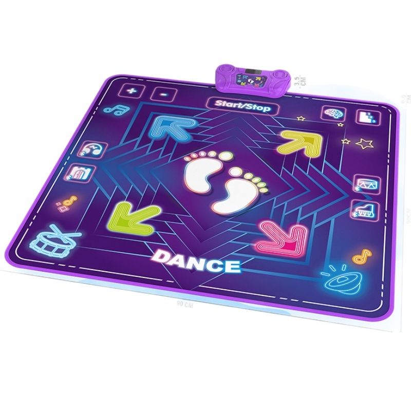 Plesna podloga s Bluetooth glazbom, sklopiva, svjetlosni efekti, interaktivna igra za djecu 4–6 godina