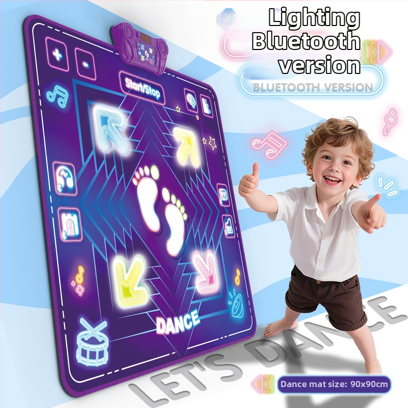 Bluetooth hudobný tanečný podložka, skladacia, svetelné efekty, interaktívna hra pre deti 4–6 rokov