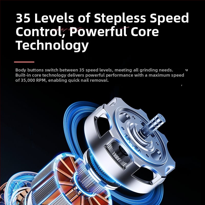 Τρυπανάκι για νύχια – φορητό, έλεγχο αφής, 35000 RPM, συμπαγές εργαλείο μανικιούρ