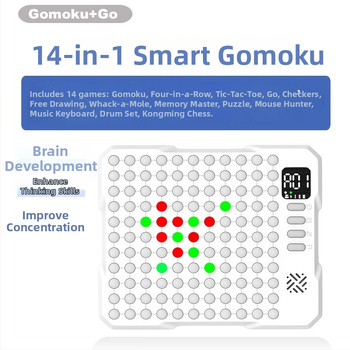 AI-pogon Go i Gomoku digitalna ploča – interaktivna plastična višefunkcionalna igračka za djecu 7–14 godina, 14 vrsta figura