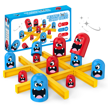 Matryoshka Tic-Tac-Toe stolna igra — plastični puzzle za dvoje igrača, razvija logičko razmišljanje