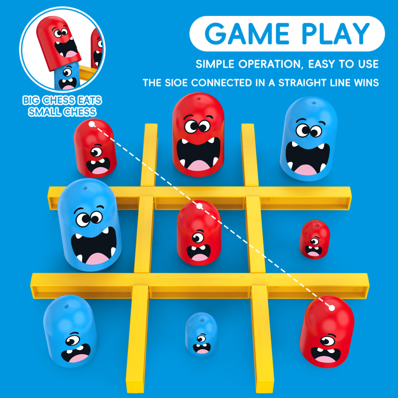 Matryoshka Tic-Tac-Toe stolna igra — plastični puzzle za dvoje igrača, razvija logičko razmišljanje