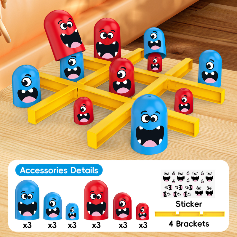 Matryoshka Tic-Tac-Toe stolna igra — plastični puzzle za dvoje igrača, razvija logičko razmišljanje