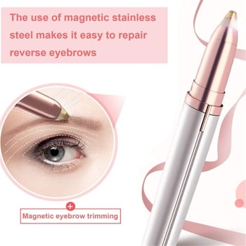 Електрически тример за вежди, пластмасов корпус, безжичен, захранван от батерия, тегло 95 g, произход: Уензоу, 2021