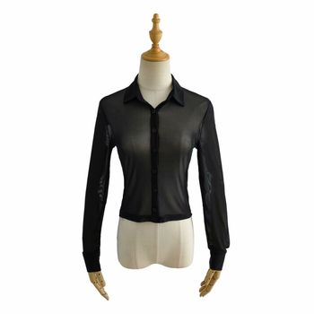 Риза с дълъг ръкав, уличен хипстър стил, полиестерен плат, акрил съдържание 30–50%, принт и боядисване