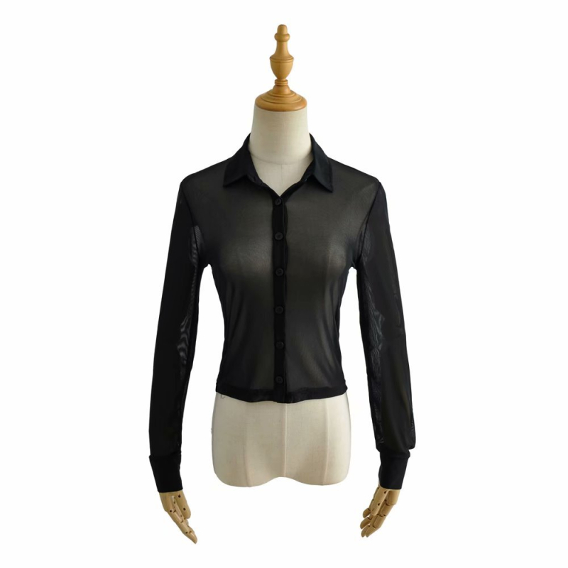 Риза с дълъг ръкав, уличен хипстър стил, полиестерен плат, акрил съдържание 30–50%, принт и боядисване