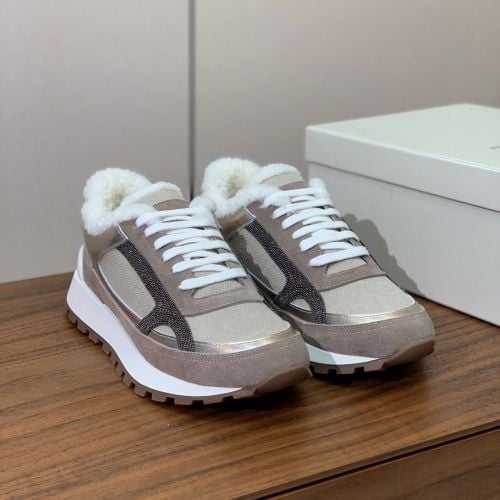 Γυναικεία δερμάτινα χειμερινά αθλητικά παπούτσια με επένδυση από μαλλί, κορδόνια, παχιά εξωτερική σόλα, EVA μεσαία σόλα, αντιολισθητική εξωτερική σόλα