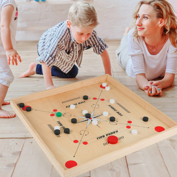 Drvena stolna šahovska puzzle igra za dvoje – stolna šahovnica, JM brend, razvoj vida i kognitivnih sposobnosti, koordinacija ruka-oko, interakcija roditelj-dijete