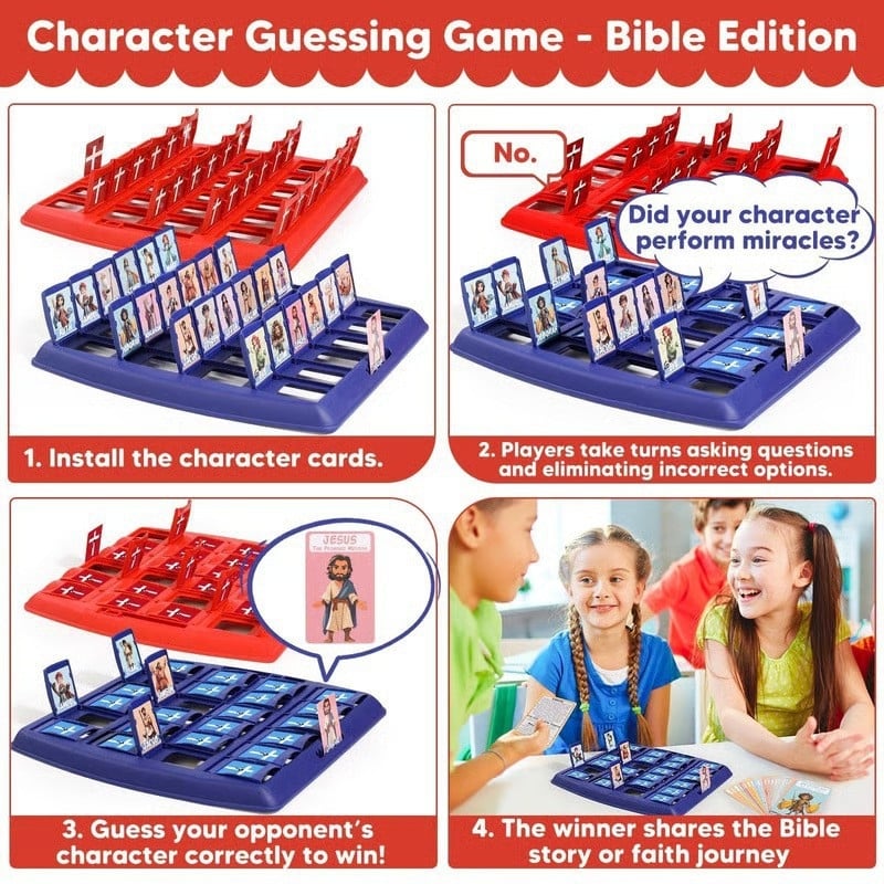 Bible Who Am I? Društvena igra s kartama – Materijal: plastika i papir, Zabava, od 14 godina