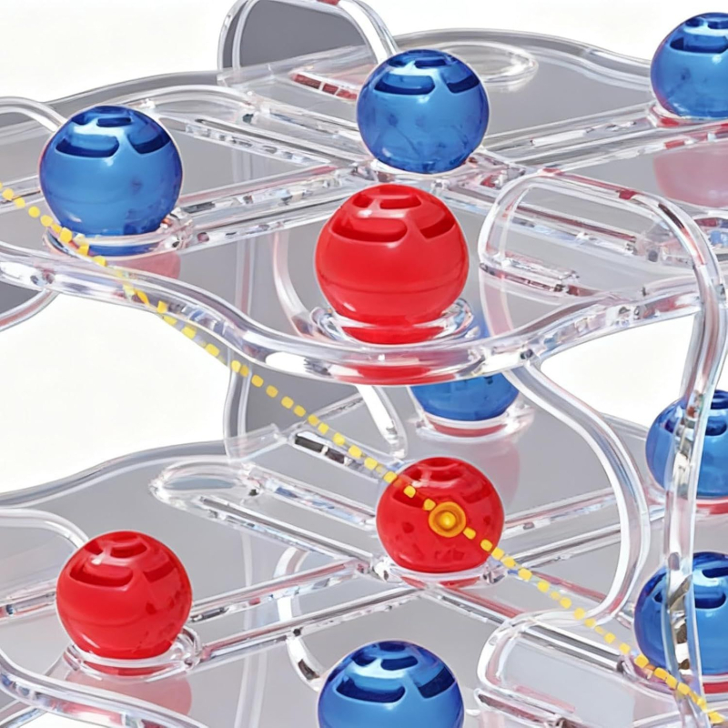 Plastična 3D kristalna igra Tic-Tac-Toe za dva igrača, za djecu — razvoj logičkog razmišljanja, koordinacija ruka-oko, interaktivno učenje