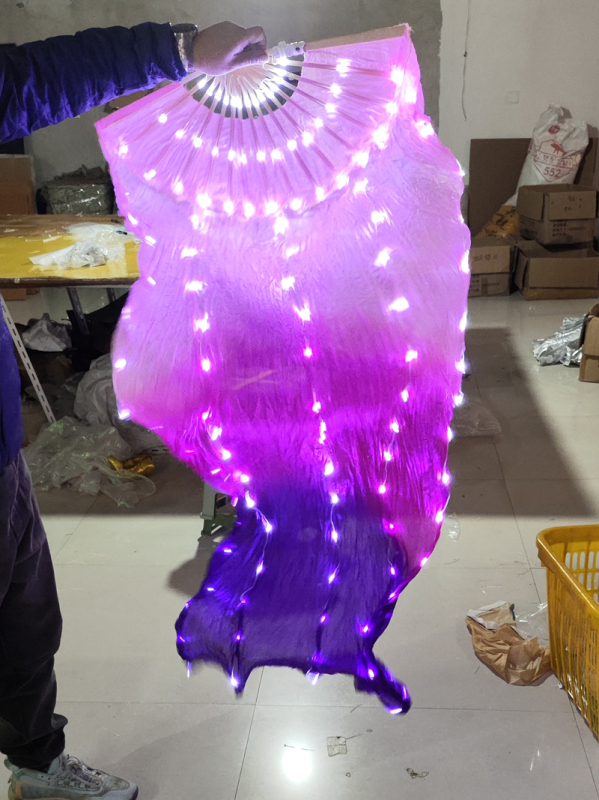 LED ventil za belly dance s osvjetljenjem, materijali: Mulberry silk i Lyocell (Tencel), postotak tkanine 95%+, branda Excellent core, za žene 18–24 godina, lansirana zima 2024