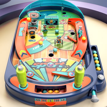 Dječji pinball stol – interaktivna obrazovna igra za dva igrača (Materijal: plastika; Kategorija: stolni nogomet; Dobna skupina: 4–14 godina)