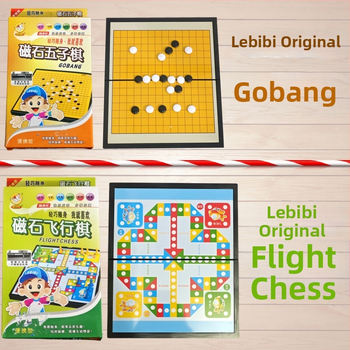 Stolni set višestrukih igara s šahom, damom, Flying Chess i Gomokom – plastični, sklopivi, magnetski; za djecu 4–14 godina; izlazi 2024.