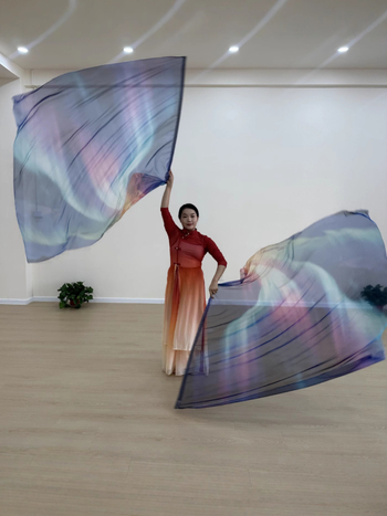Aurora zastava scenski kostim za belly dance – šifon, za žene, proljeće 2025, dob 18-24