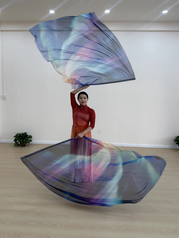 Aurora zastava scenski kostim za belly dance – šifon, za žene, proljeće 2025, dob 18-24