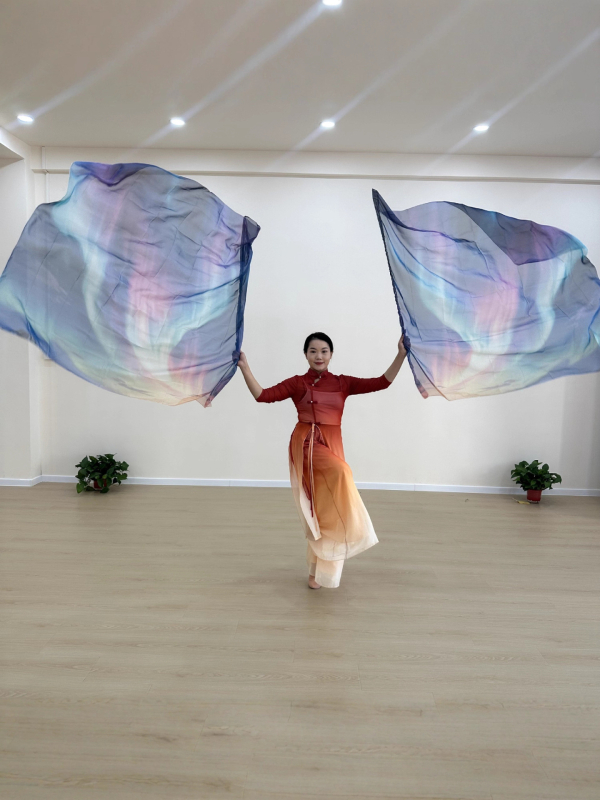 Aurora zastava scenski kostim za belly dance – šifon, za žene, proljeće 2025, dob 18-24