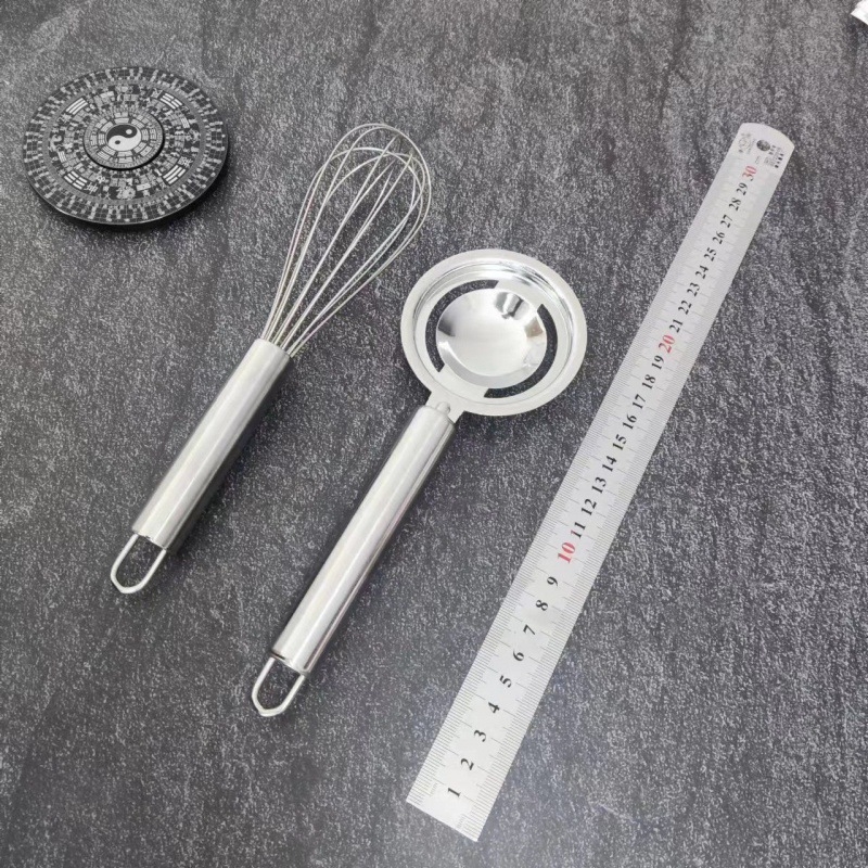 Rozsdamentes acél tojásfehérje szeparáló kanál, nem elektromos, modern minimalista dizájn, logó nyomtatási lehetőség