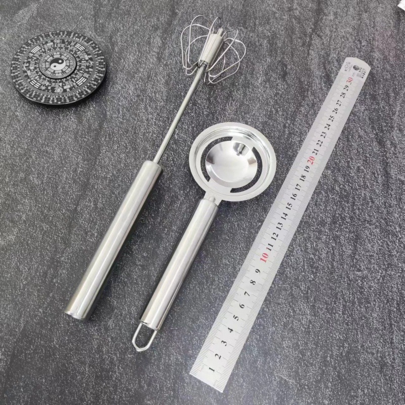 Rozsdamentes acél tojásfehérje szeparáló kanál, nem elektromos, modern minimalista dizájn, logó nyomtatási lehetőség