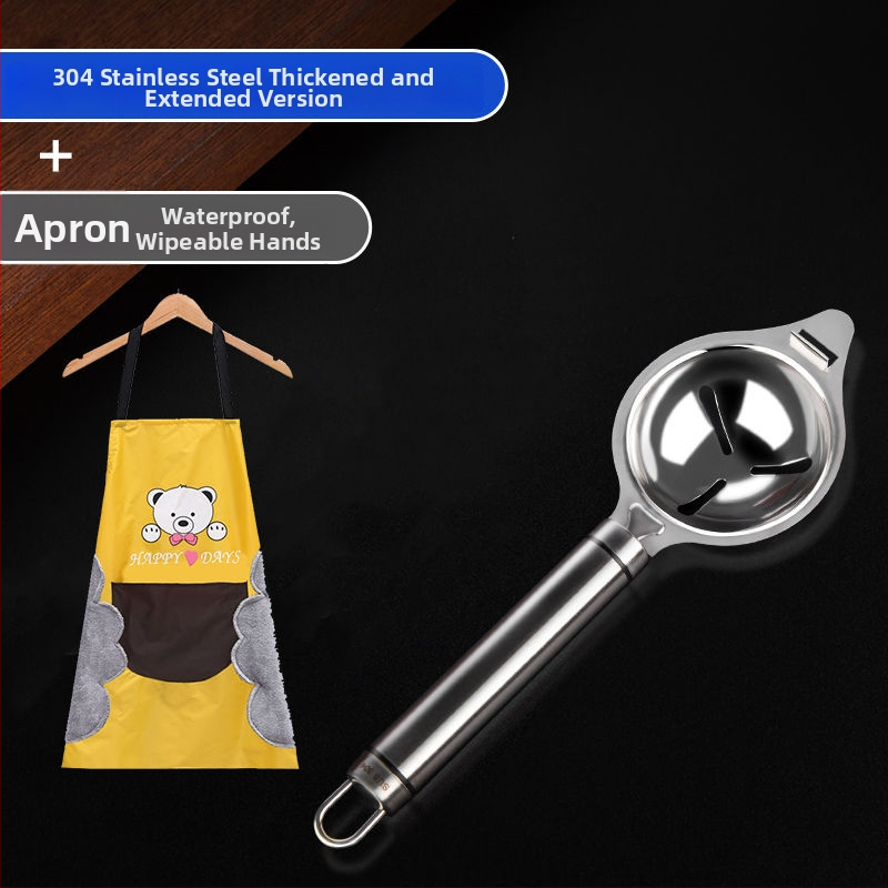 Nerezová oceľová lyžička na oddelenie bielkovín, bez elektriny, moderný minimalistický dizajn, možnosť tlače loga