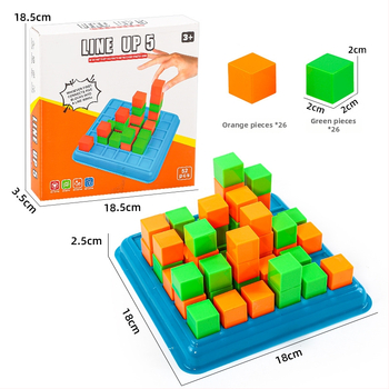 3D Gomoku interaktivna društvena igra za djecu, plastična konstrukcija, razvoj koordinacije ruka-oko, uzrast 7–14