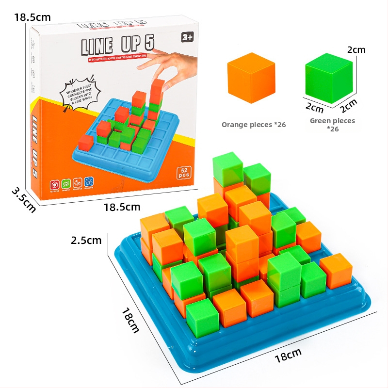 3D Gomoku interaktivna društvena igra za djecu, plastična konstrukcija, razvoj koordinacije ruka-oko, uzrast 7–14