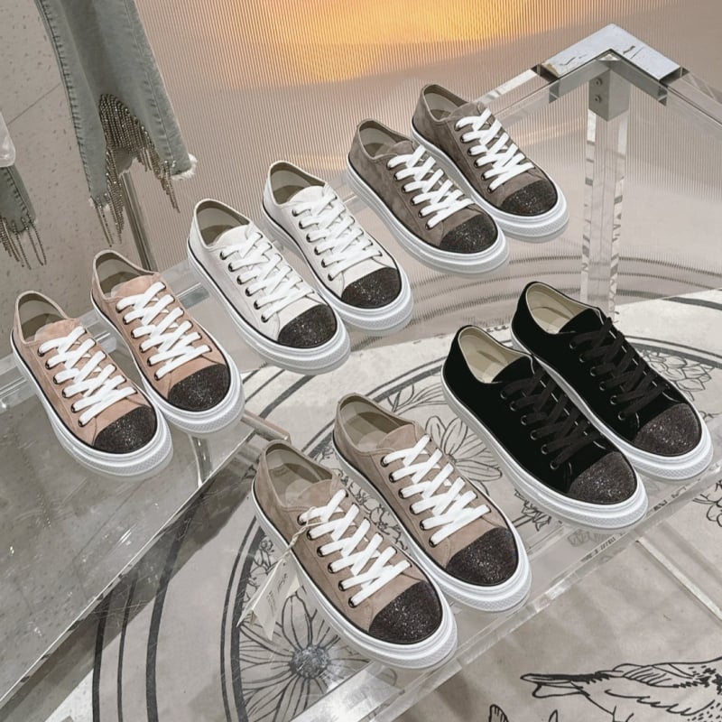 Кецове за дами от велур с връзки, кръгъл нос, гумена подметка, нисък ток (1-3 см)