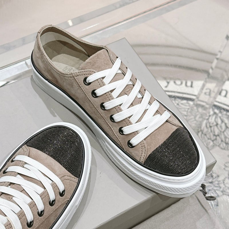 Кецове за дами от велур с връзки, кръгъл нос, гумена подметка, нисък ток (1-3 см)