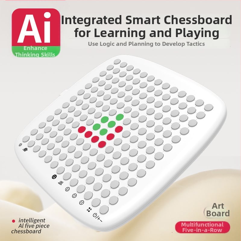 Prenosna elektronička ploča za igre s AI: Gomoku, Go, Tic-Tac-Toe, Dama, Ludo i Memory Chess za djecu i odrasle