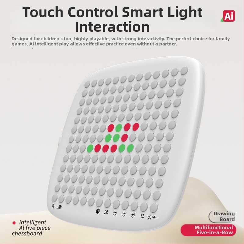 Prenosna elektronička ploča za igre s AI: Gomoku, Go, Tic-Tac-Toe, Dama, Ludo i Memory Chess za djecu i odrasle