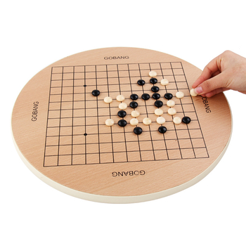 Drvena dvodijelna društvena igra: Gomoku i Flying Chess za djecu, kutija u boji, uzrast 4–14