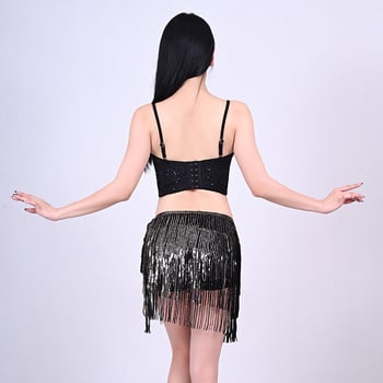 Belly Dance jelmez derékszíjjal és tasszos csípő kendővel, 2025 tavasz, poliészter, >95% poliészter tartalom, Pure Lust stílus, Street Trendsetter, Komplex kivitelezés