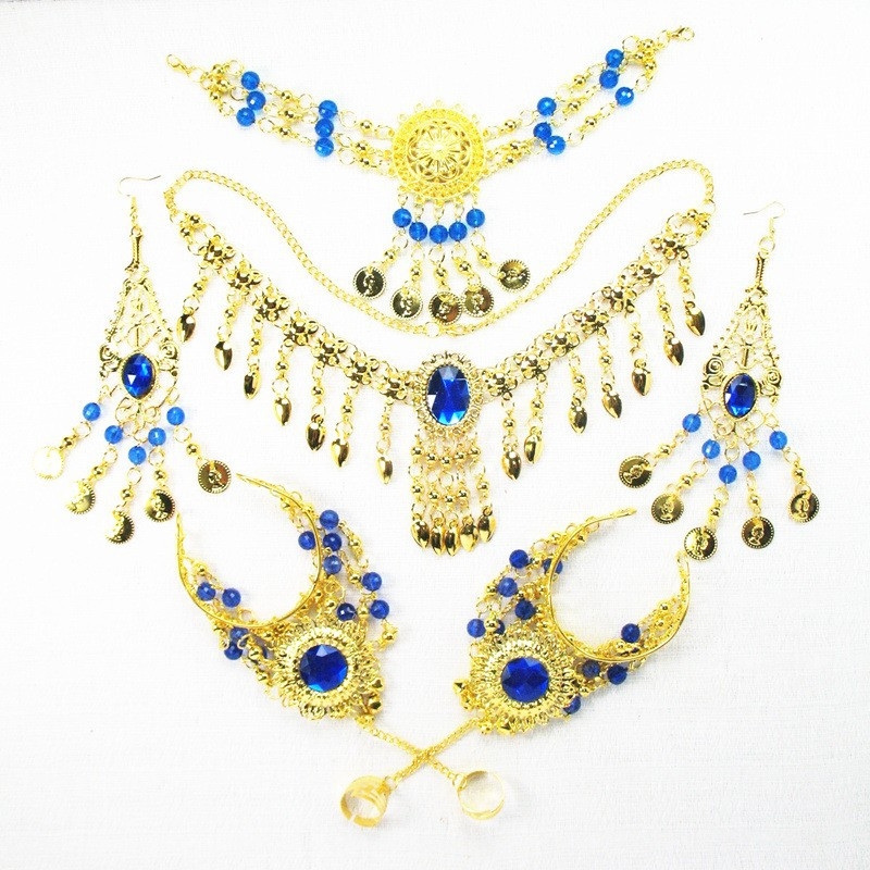 Hasdánc fejfedő – fém indiai táncos fejfedő, Xiaogui márka, uniszex, szabályos lánc, fém medál, téli 2024