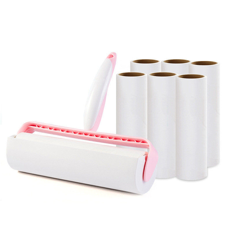 Ρολό απομάκρυνσης τριχών για κατοικίδια με αυτοκόλλητο χαρτί — Υλικό: λευκό χαρτί με επίστρωση σιλικόνης; Κόλλα θερμής τήξης; Μάρκα: Man Jieli; Κατηγορία: ρολό για αφαίρεση τριχών