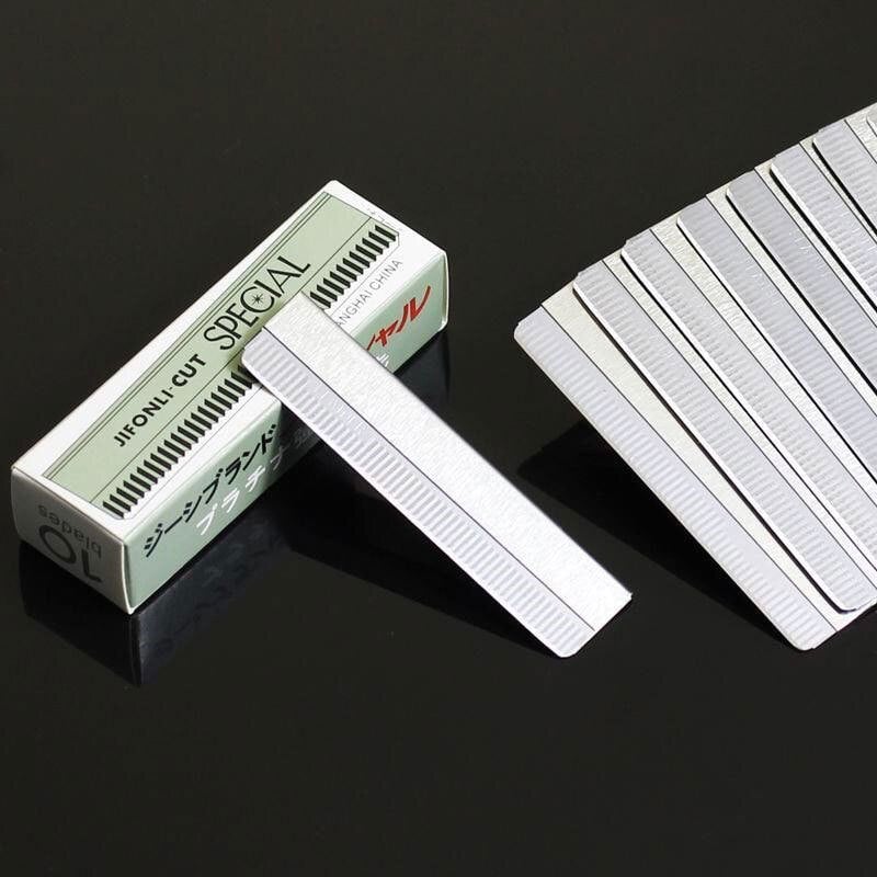 Нож за оформяне на вежди — неръждаема стомана, комплект 100 бр., подходящ за частна марка