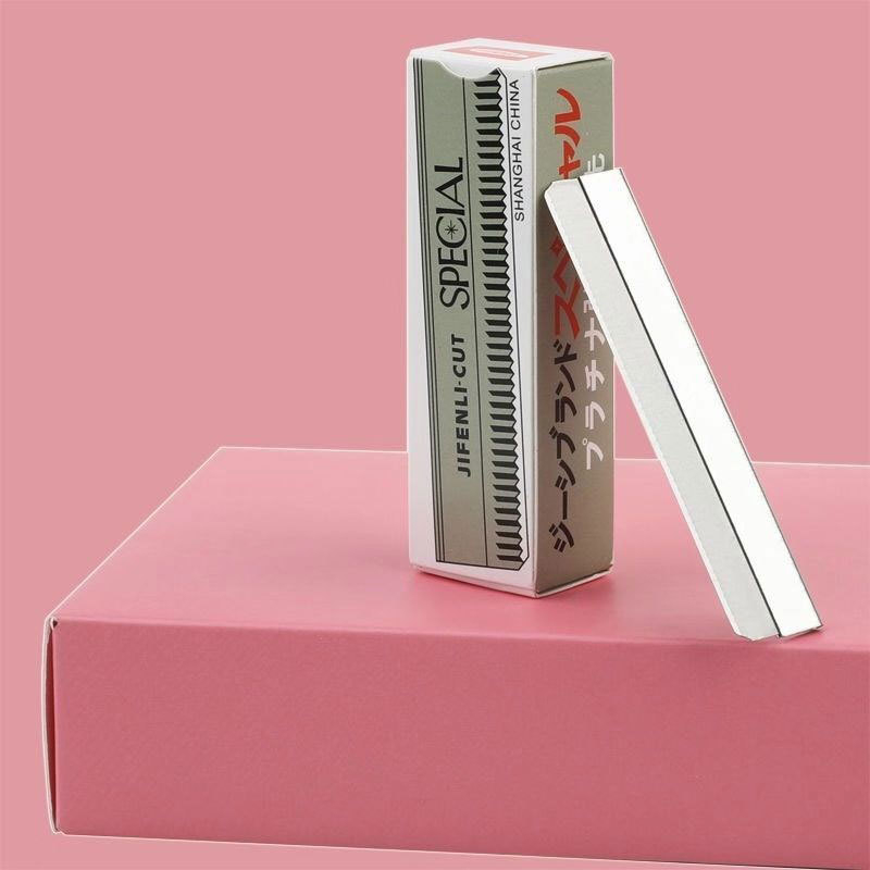 Нож за оформяне на вежди — неръждаема стомана, комплект 100 бр., подходящ за частна марка