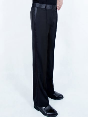 Ανδρικά παντελόνια χορού - ίνα μπαμπού με άνθρακα, 80% πολυεστέρας, κατάλληλα για παραστάσεις στη σκηνή, λατινικούς και μοντέρνους χορούς