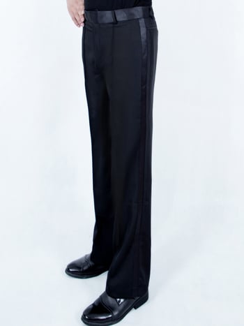 Ανδρικά παντελόνια χορού - ίνα μπαμπού με άνθρακα, 80% πολυεστέρας, κατάλληλα για παραστάσεις στη σκηνή, λατινικούς και μοντέρνους χορούς