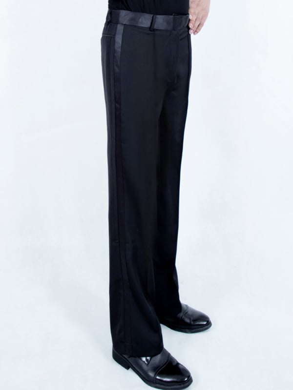 Ανδρικά παντελόνια χορού - ίνα μπαμπού με άνθρακα, 80% πολυεστέρας, κατάλληλα για παραστάσεις στη σκηνή, λατινικούς και μοντέρνους χορούς