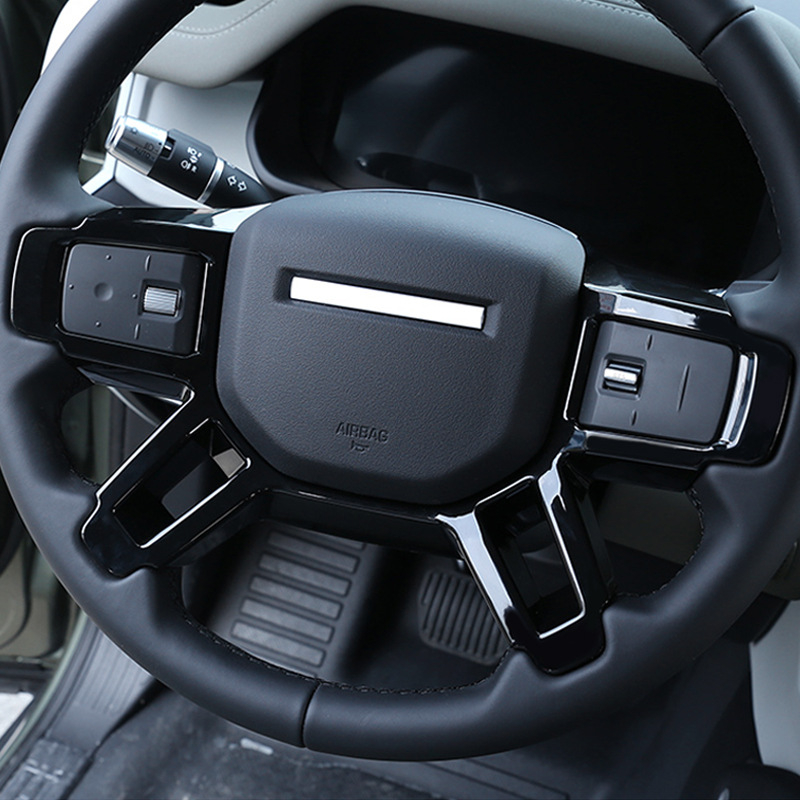 Land Rover Defender 90/110 (2020-2024) kormánykerék gombjainak díszkerete — műanyag mágneses matricák